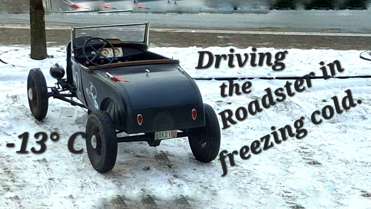 Driving the Roadster in the freezing winter.