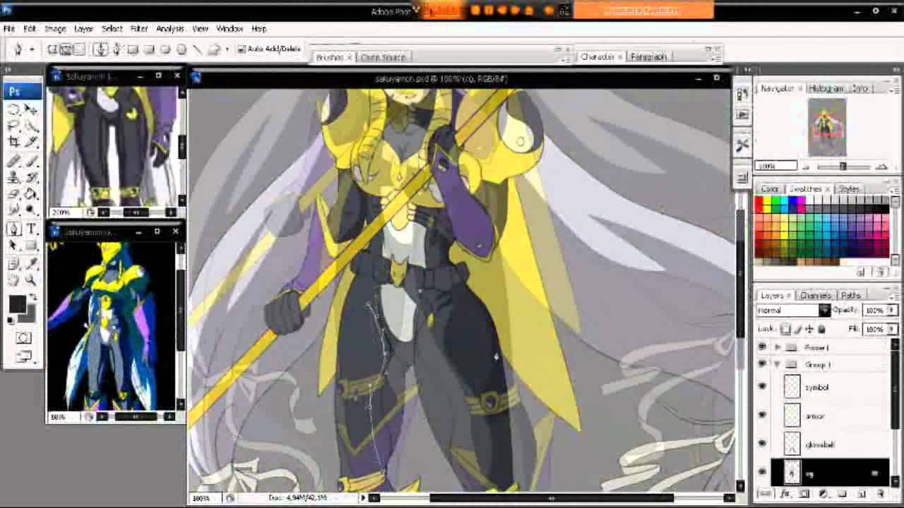 Sakuyamon Speed Painting