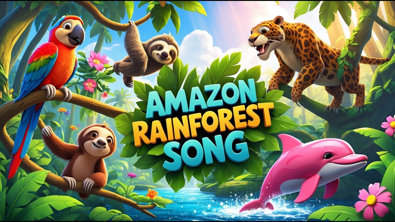 Amazon Rainforest Song | 3D Animated Kids Songs | Amazon Animals