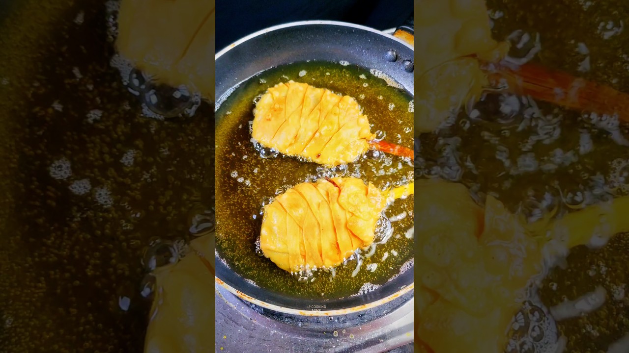 Golden Crunchy Chicken Potato Roll ASMR 🔥 | No Talking Cooking & Eating Sounds | IP Cooking ASMR