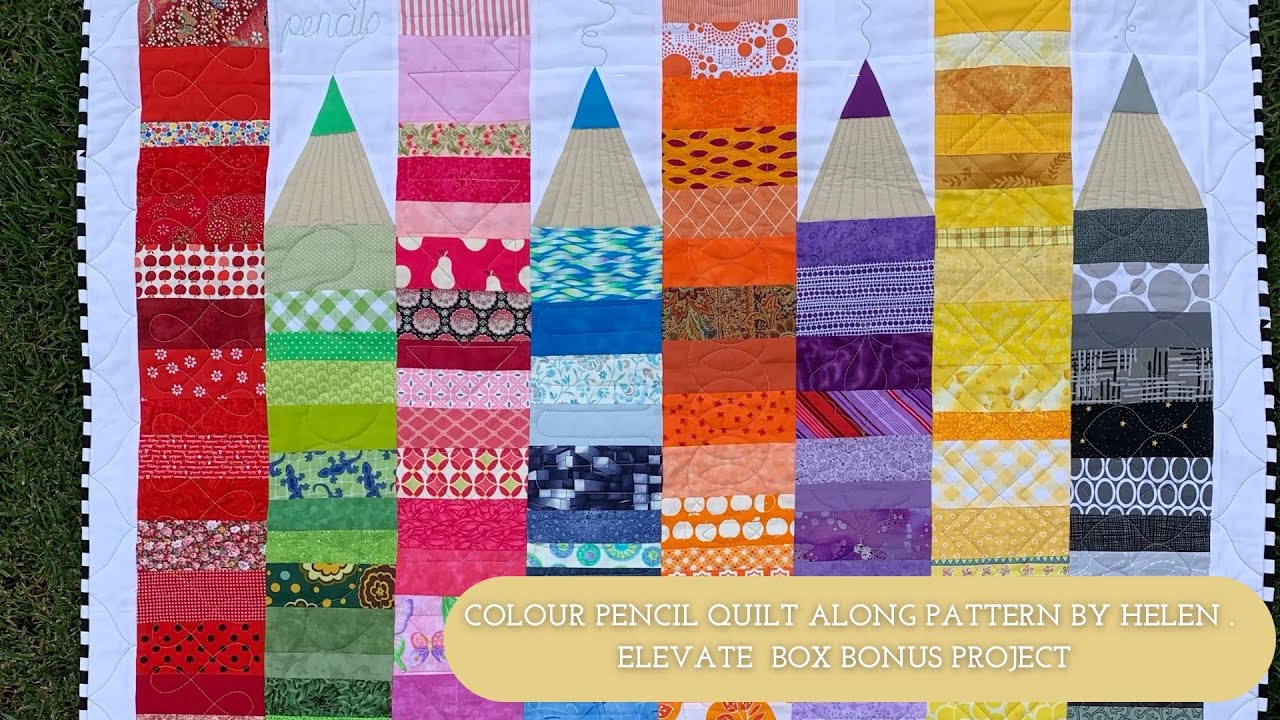Colored Pencil Project – Red Pencil Ruler Quilting  With Stacy