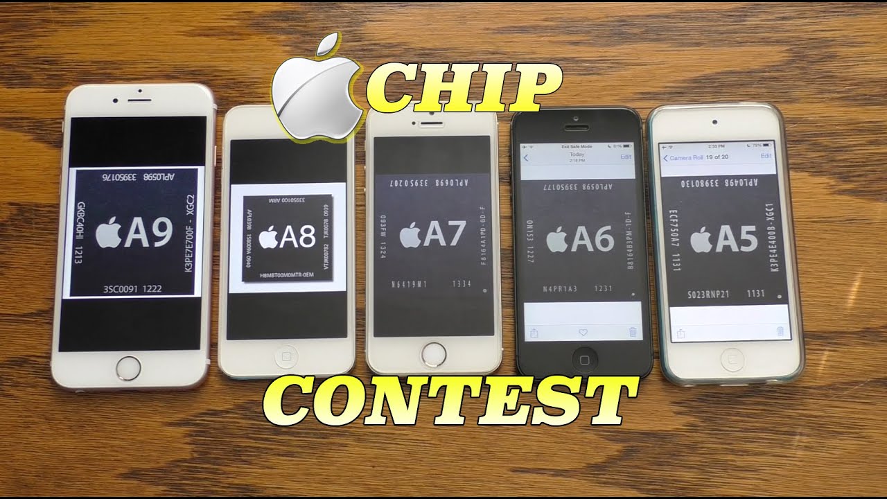 Apple A9 chip vs A8 vs A7 vs A6 vs A5 | Chip Contest (Ep.1)