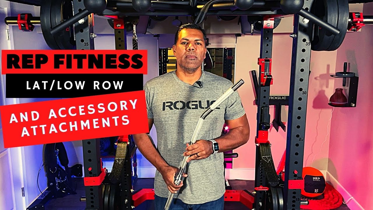 REP Fitness LAT/LOW ROW ATTACHMENT & Hard Chrome handles for PR-4000