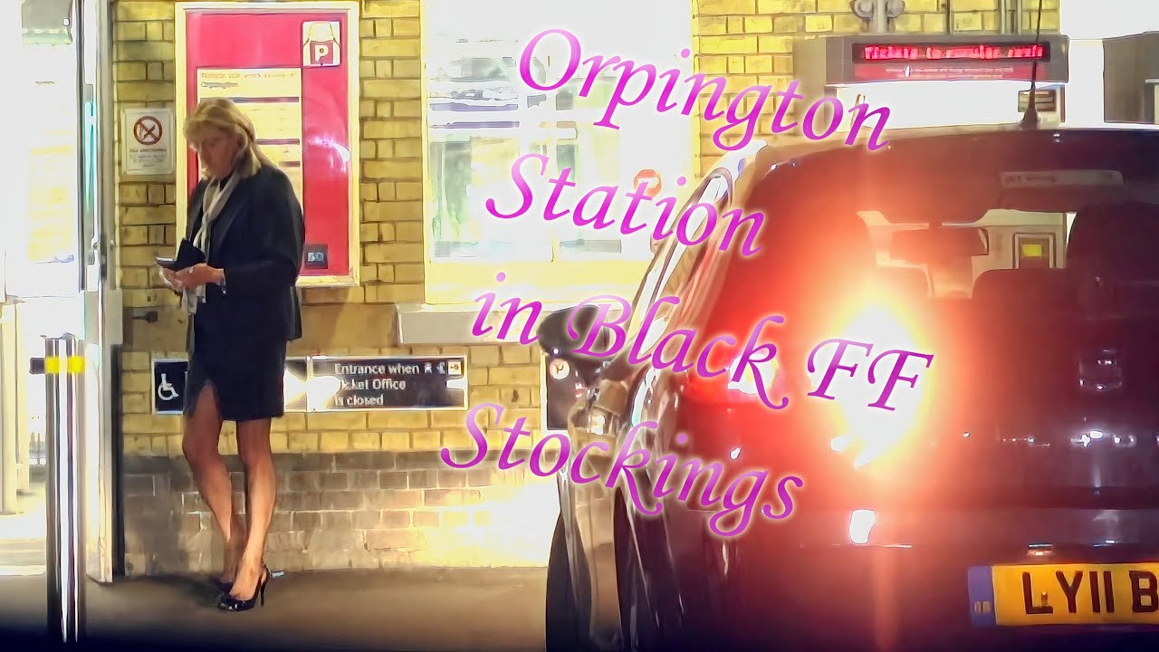 Orpington Station in Black FF Stockings