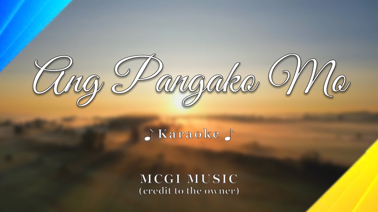 ANG PANGAKO MO #MCGI | Minus 1 Karaoke | Awit Kapatid (AK)