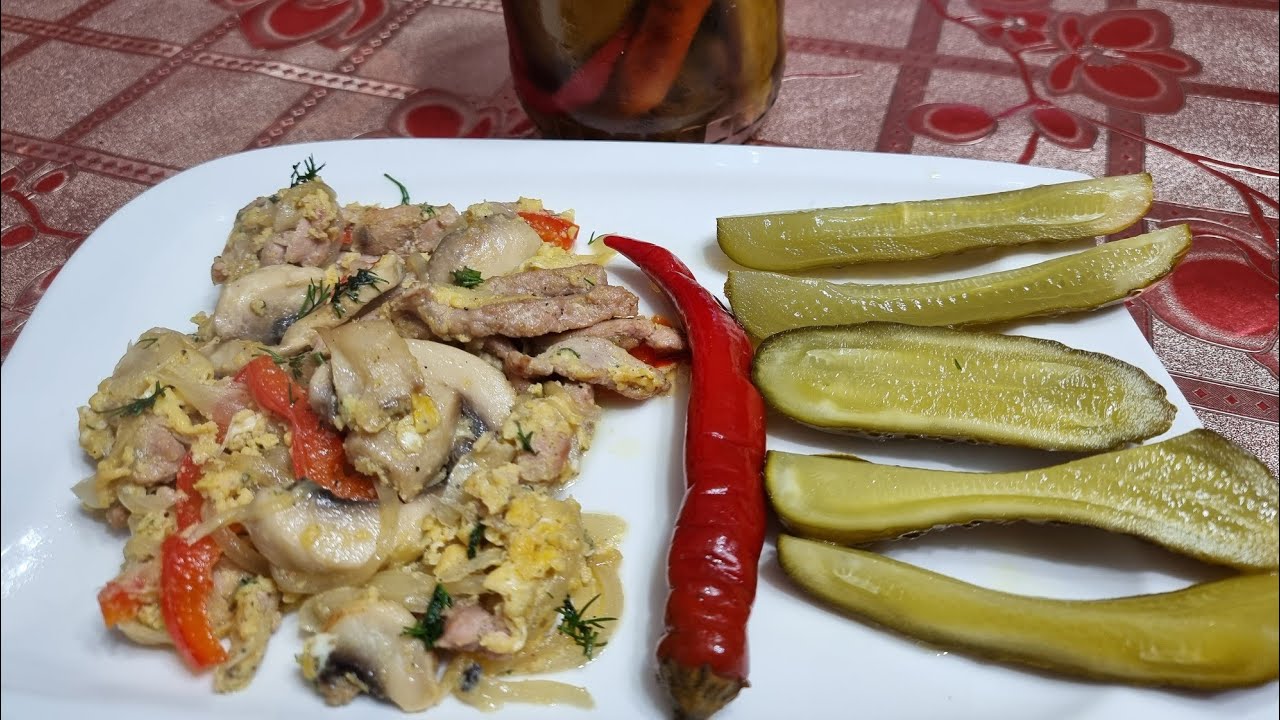 Carne, Ciuperci si Ou ,Ceva nemaipomenit 🥰🥰🥰#fy #familyvlog #vlogger #cake #cooking #video #cooking