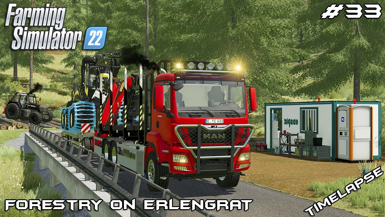 Transporting EQUIPMENT to the new PARCEL | Forestry on ERLENGRAT | Farming Simulator 22 | Episode 33
