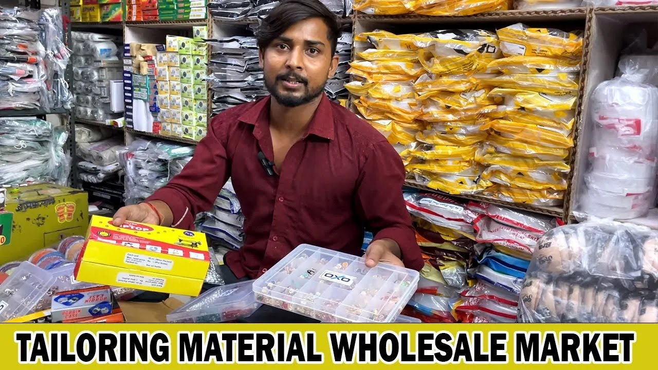 सुई धागा सिलाई का सारा सामान मिलेगा || Tailoring Material Wholesale Market | all marekt vlog |#viral