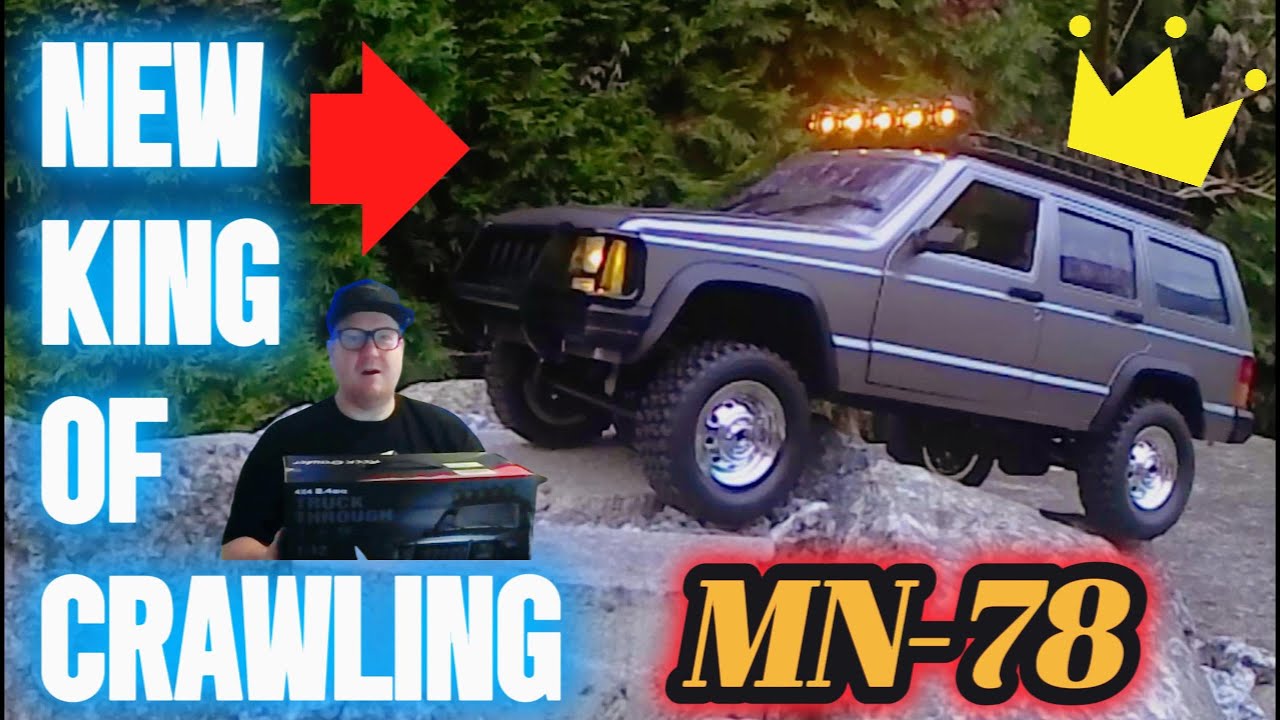 MN78 Unboxing New Jeep Cherokee XJ RC Truck - Realistic Scale Crawler Review & Test Drive! #offroad
