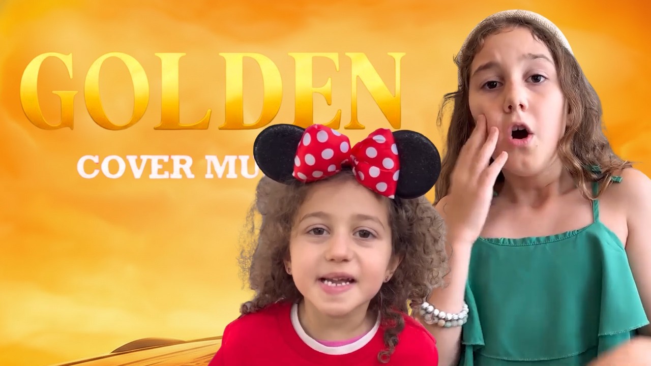 GOLDEN x Sierra & Rhia FAM | Sierra's 7 birthday Party | (Music Cover)
