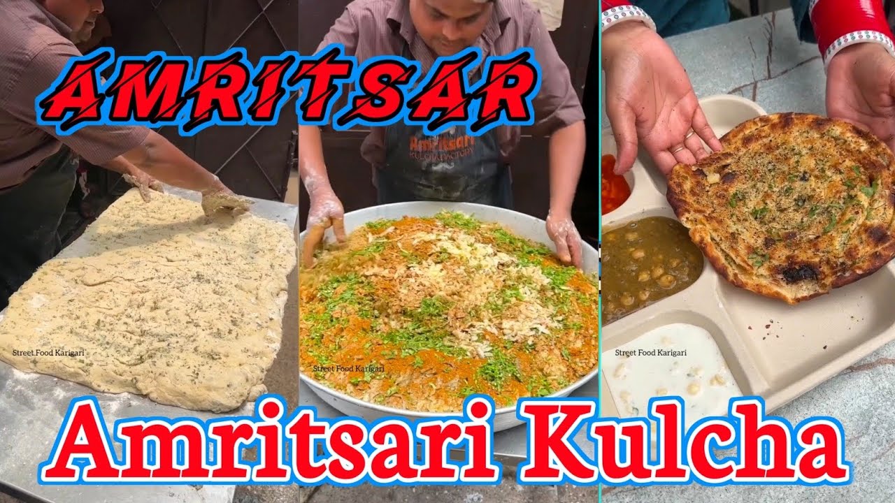 Famous AMRITSARI Kulcha RECIPE 🔥 || Best Indian Food || AMRITSARI Aalu Masala KULCHA making