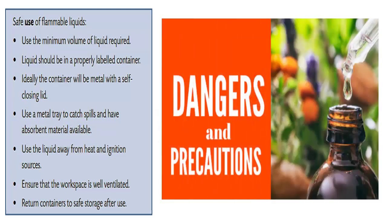 Safe use of flammable liquids in workplace