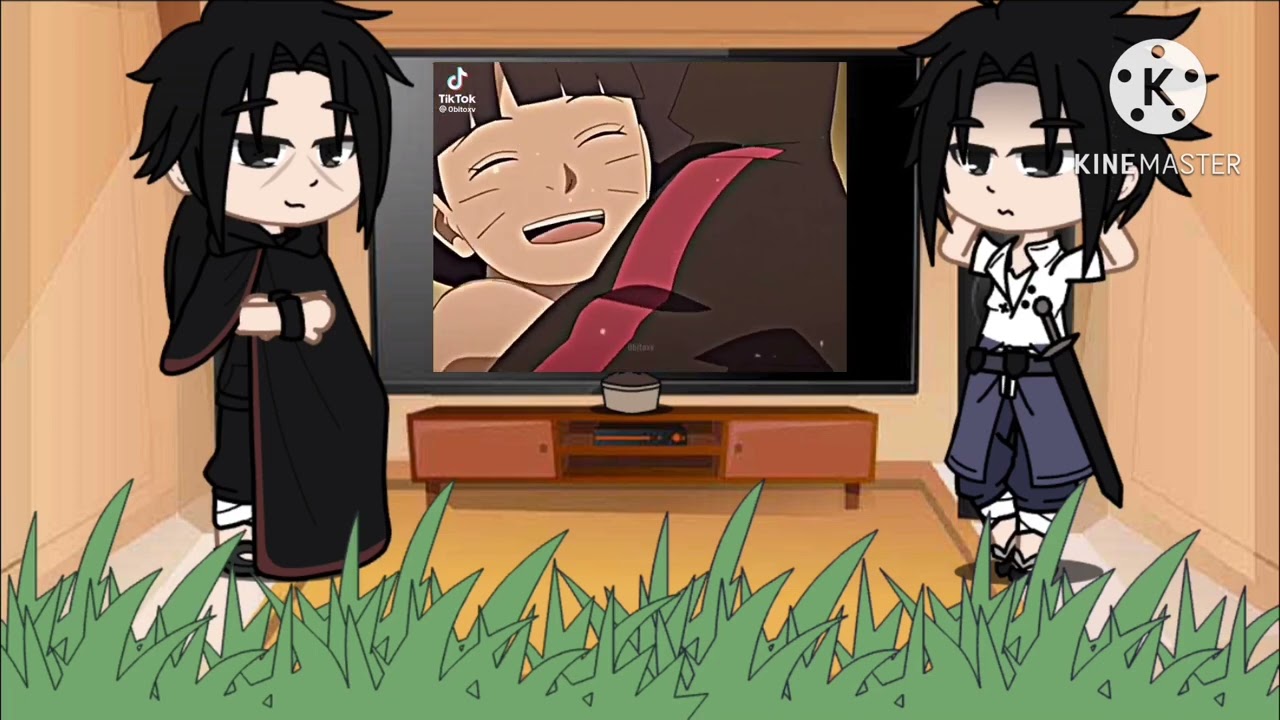 Uchiha Brothers react to Uzumaki Siblings by Akane