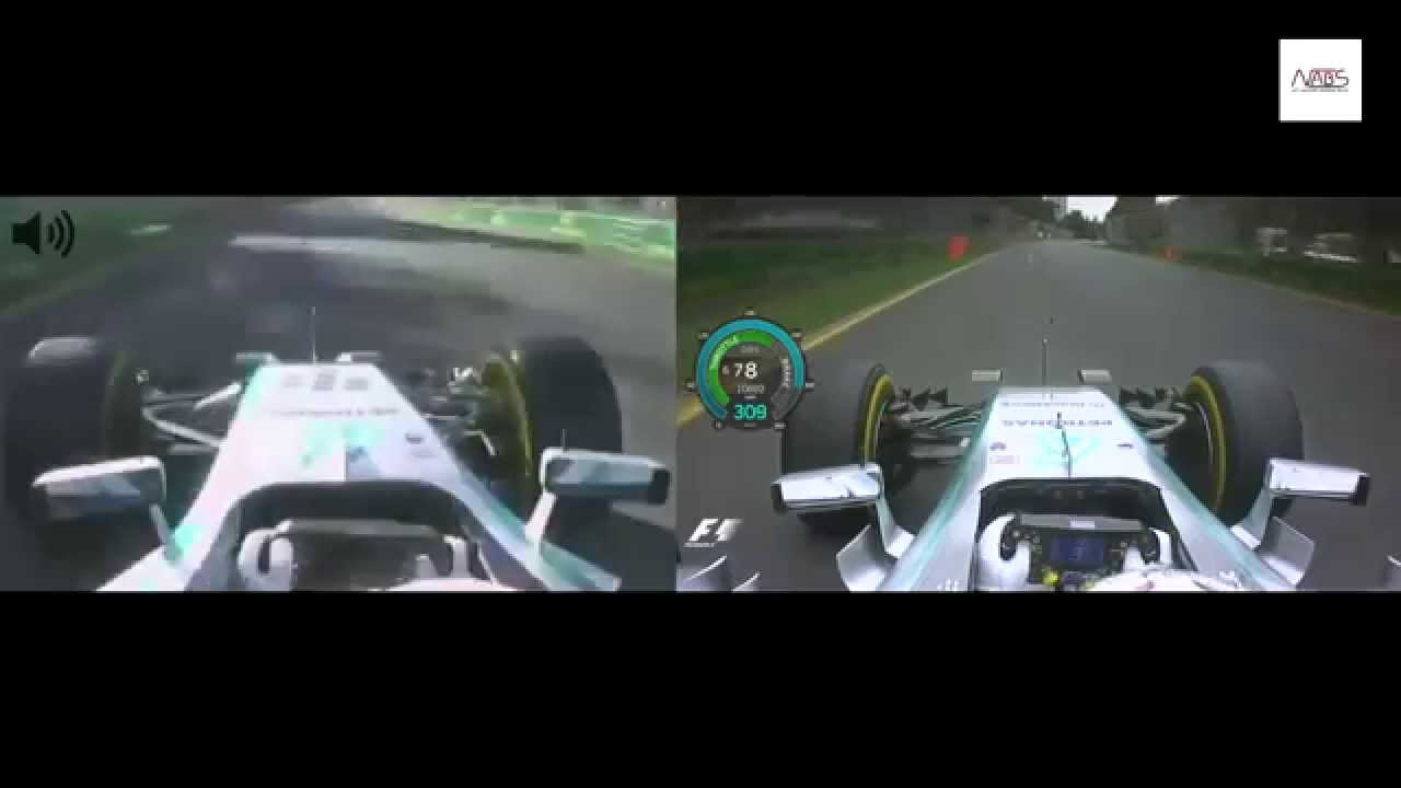 F1 2015 Mercedes W05 vs W06 Lewis Hamilton Onboard Lap Australia Melbourne