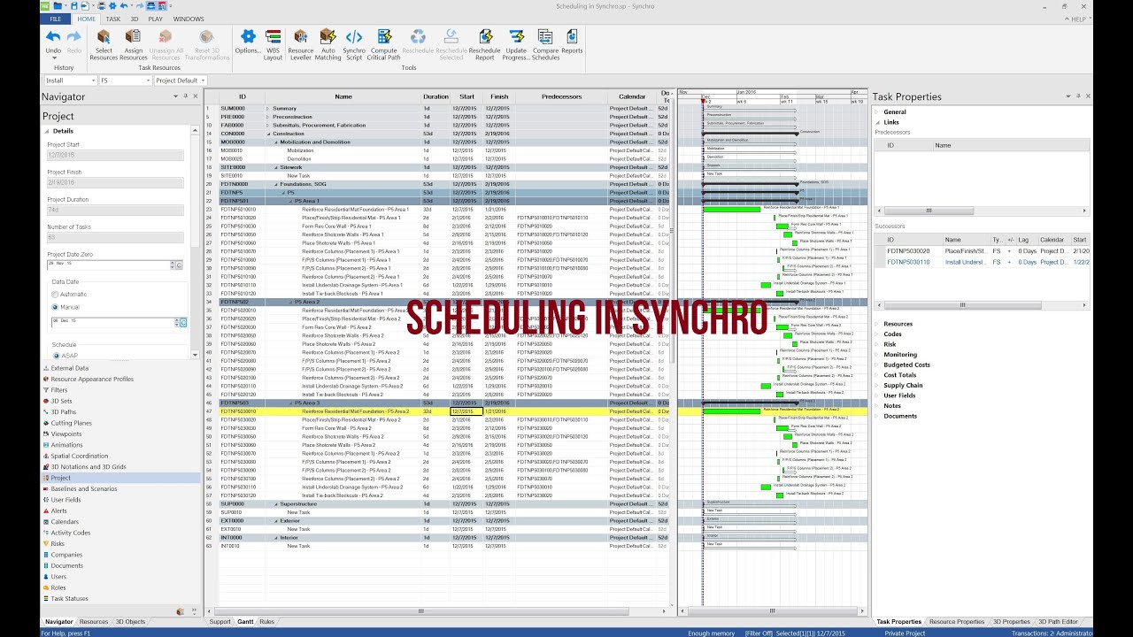 Scheduling in Synchro Scheduler- Free license on request