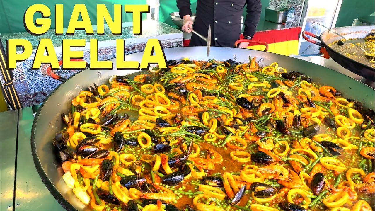 Giant Paella | Street Food in 4K