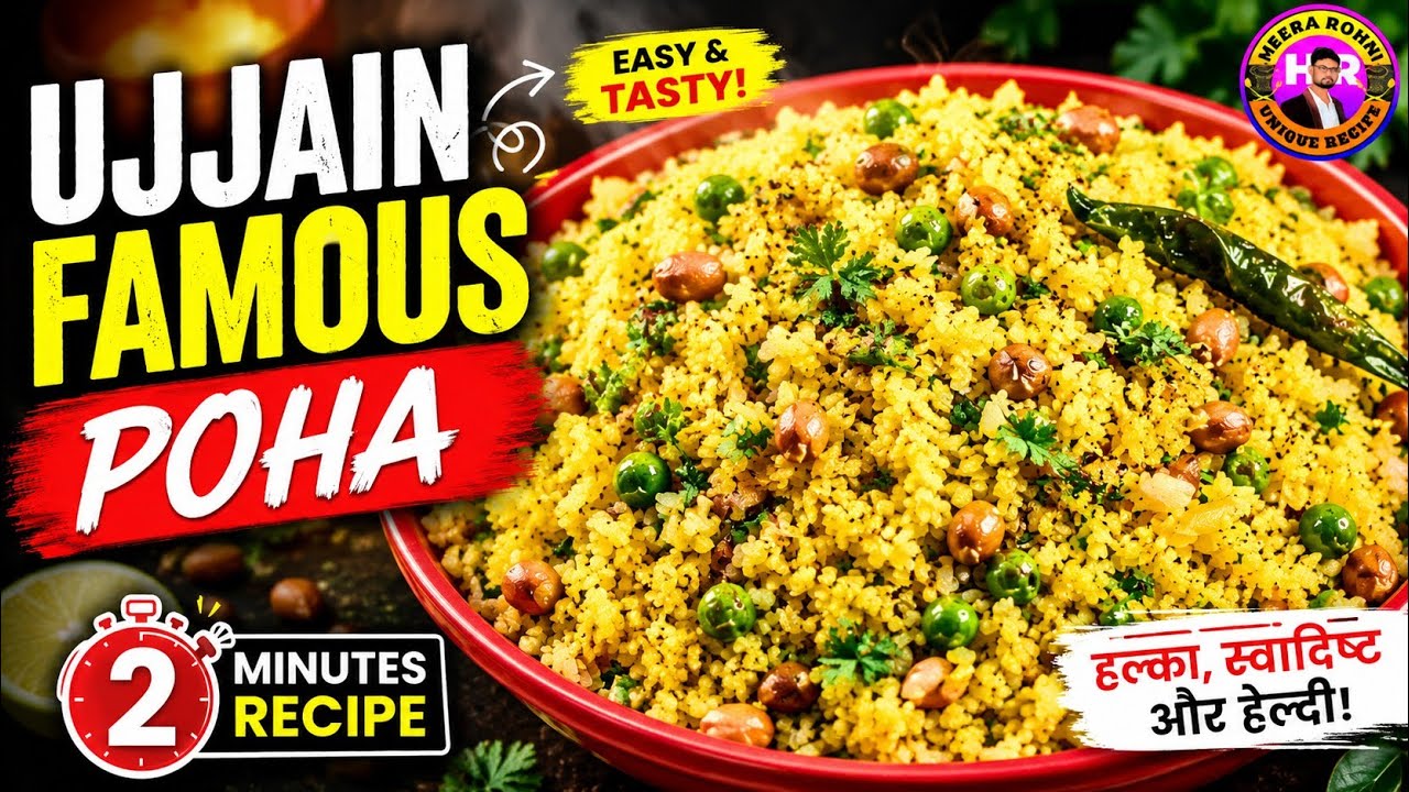 घर पर बनाएं टेस्टी पोहा–10 मिनट में तैयार | Poha Recipe | स्ट्रीट स्टाइल पोहा कैसे बनाएं | Breakfast