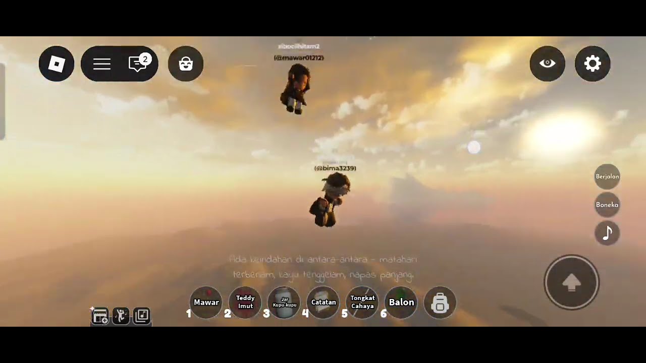 Aku bersama bocil hitam healing di game lagi#Roblox#