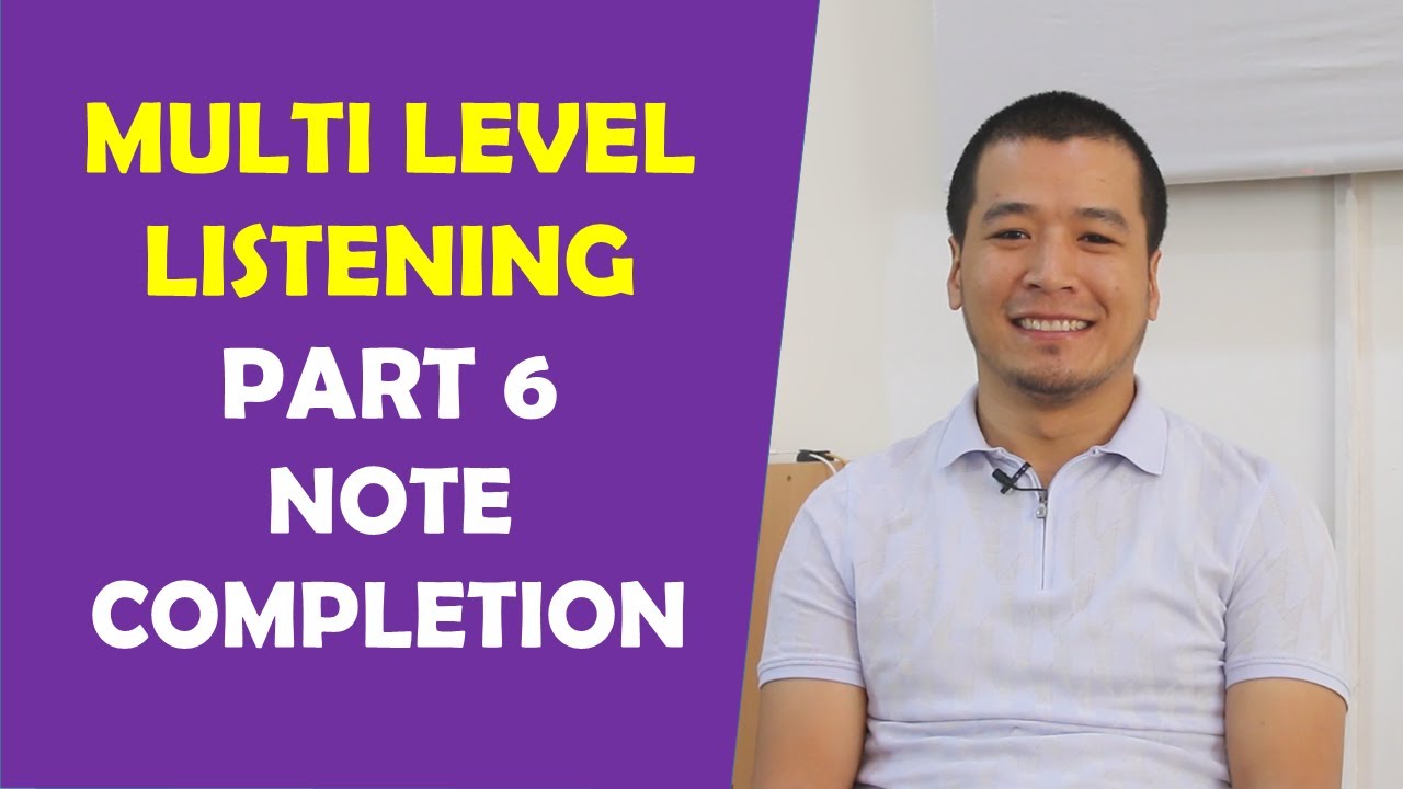 Multi level testiga tayyorlanish. Listening part 6 'Note completion'. #multilevel