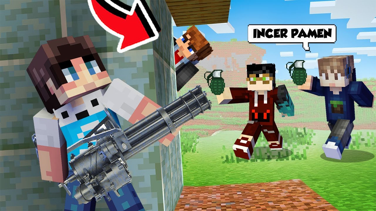 KITA MAIN FREE FIRE TAPI DI MINECRAFT!!! ft 4 FATHER