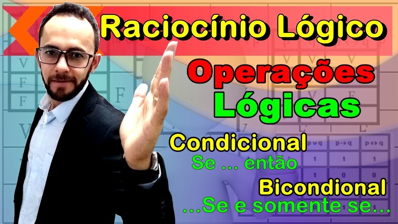 Raciocínio Lógico - Operações Lógicas (Condicional e bicondicional) (