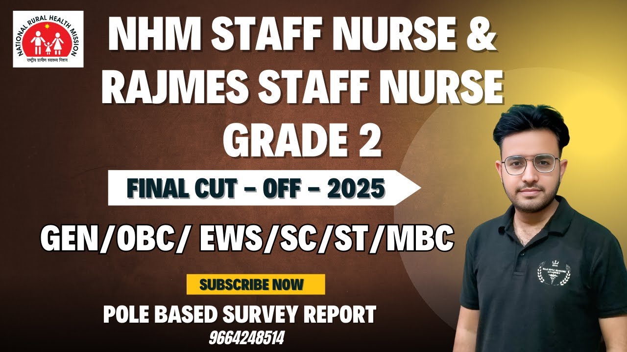 Rajasthan  Final Cut Off  - 2025 // Pole Based Review CHO Cut Off #nursing #rajcho #staffnurse