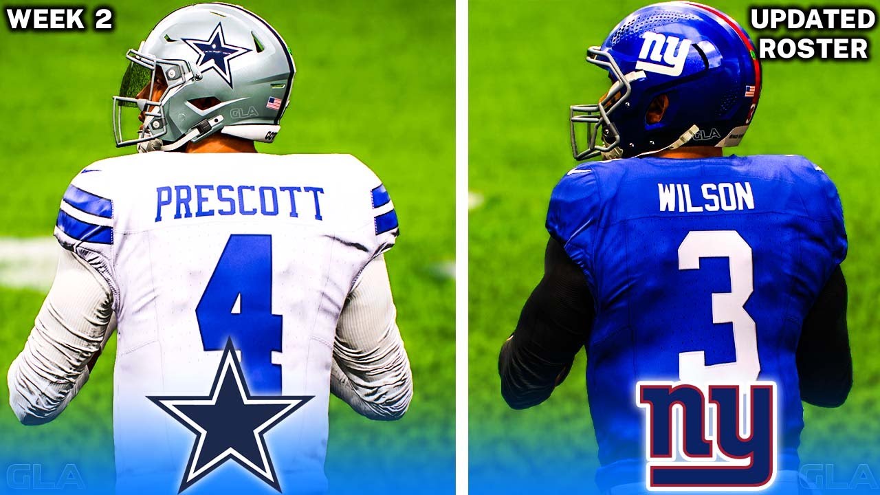 Cowboys vs. Giants | Week 2 Simulation | 2025 - 2026 Updated Rosters | Madden 25 PS5