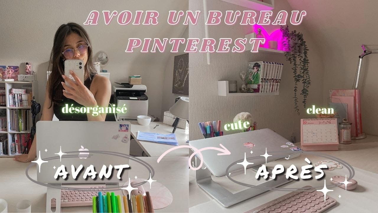 Comment avoir un bureau clean et mignon ? ✨ 🌸