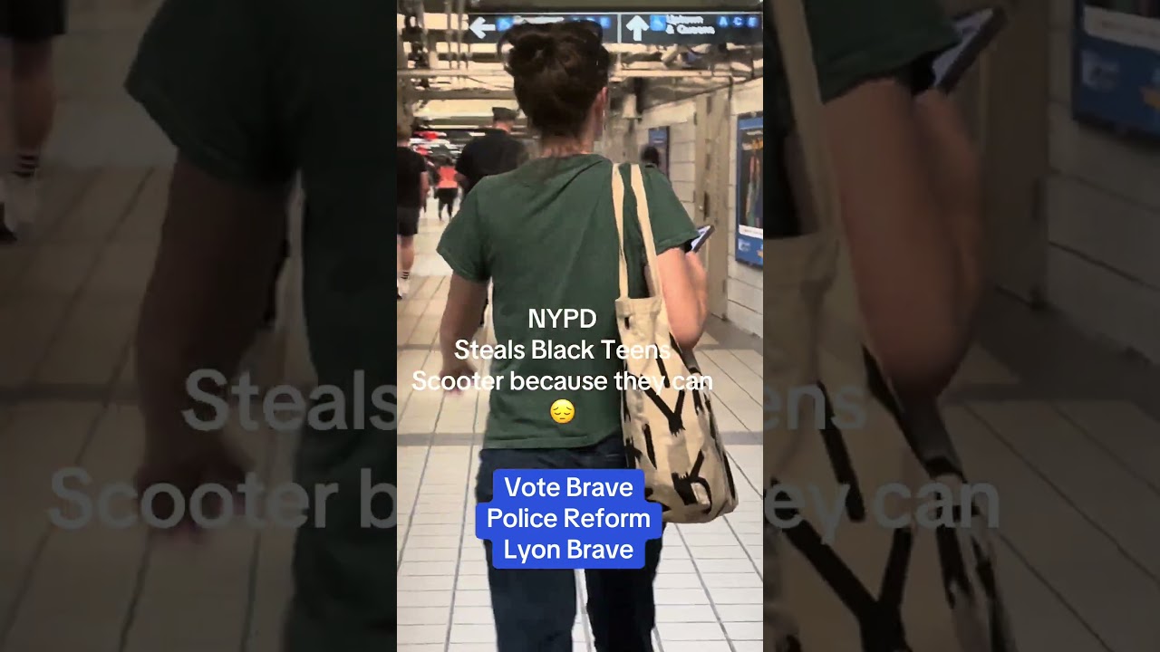 NYPD STEALS BLACK TEENS SCOOTER BC THEY CAN 