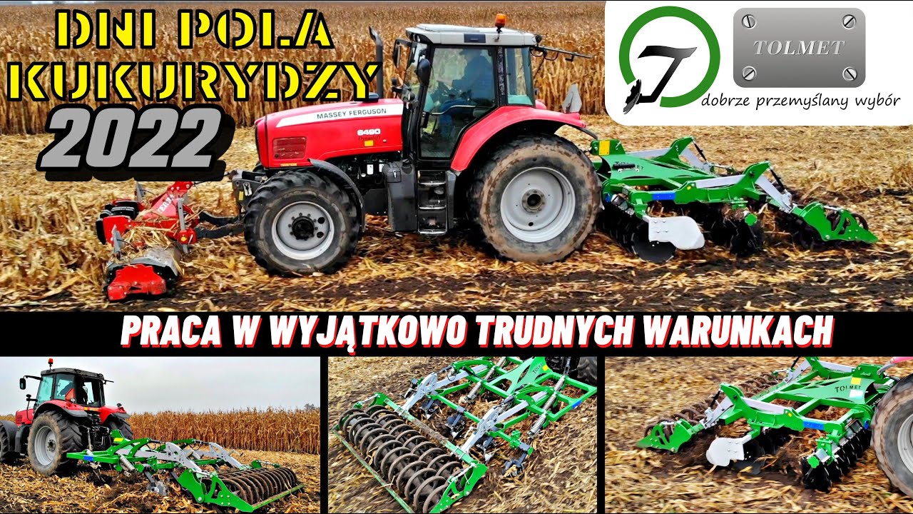 PRACA W BARDZO TRUDNYCH WARUNKACH - pole po kukurydzy na ziarno - Tenes 300,  Delta 300, Wał nożowy