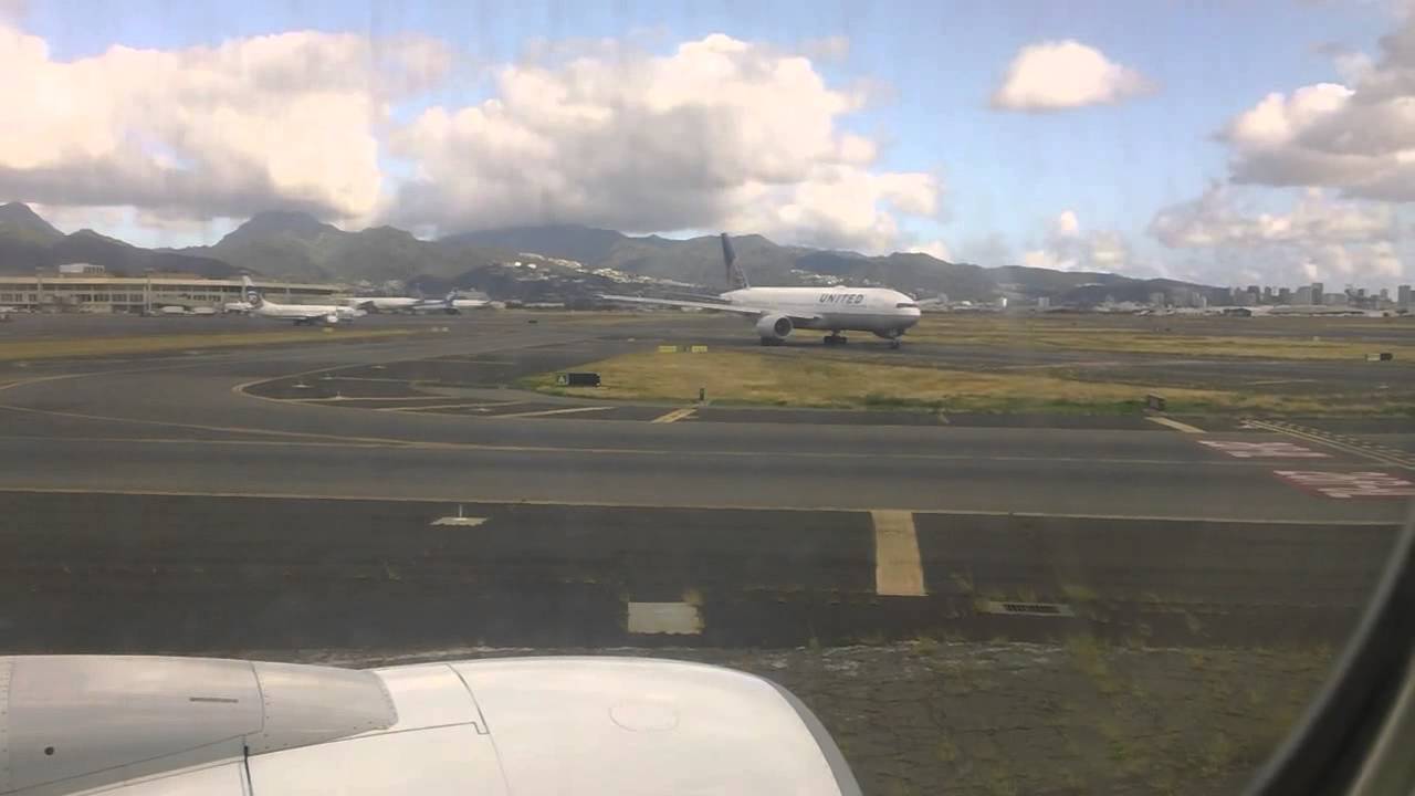 (60 FPS) Hawaiian Airlines 767 - Pushback, Taxi at Honolulu Int'l Airport