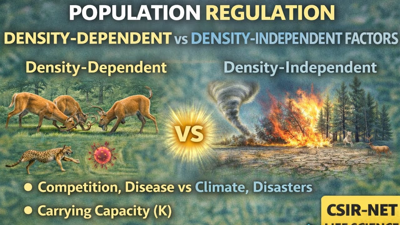 Population Regulation | Density-Dependent vs Density-Independent Factors 