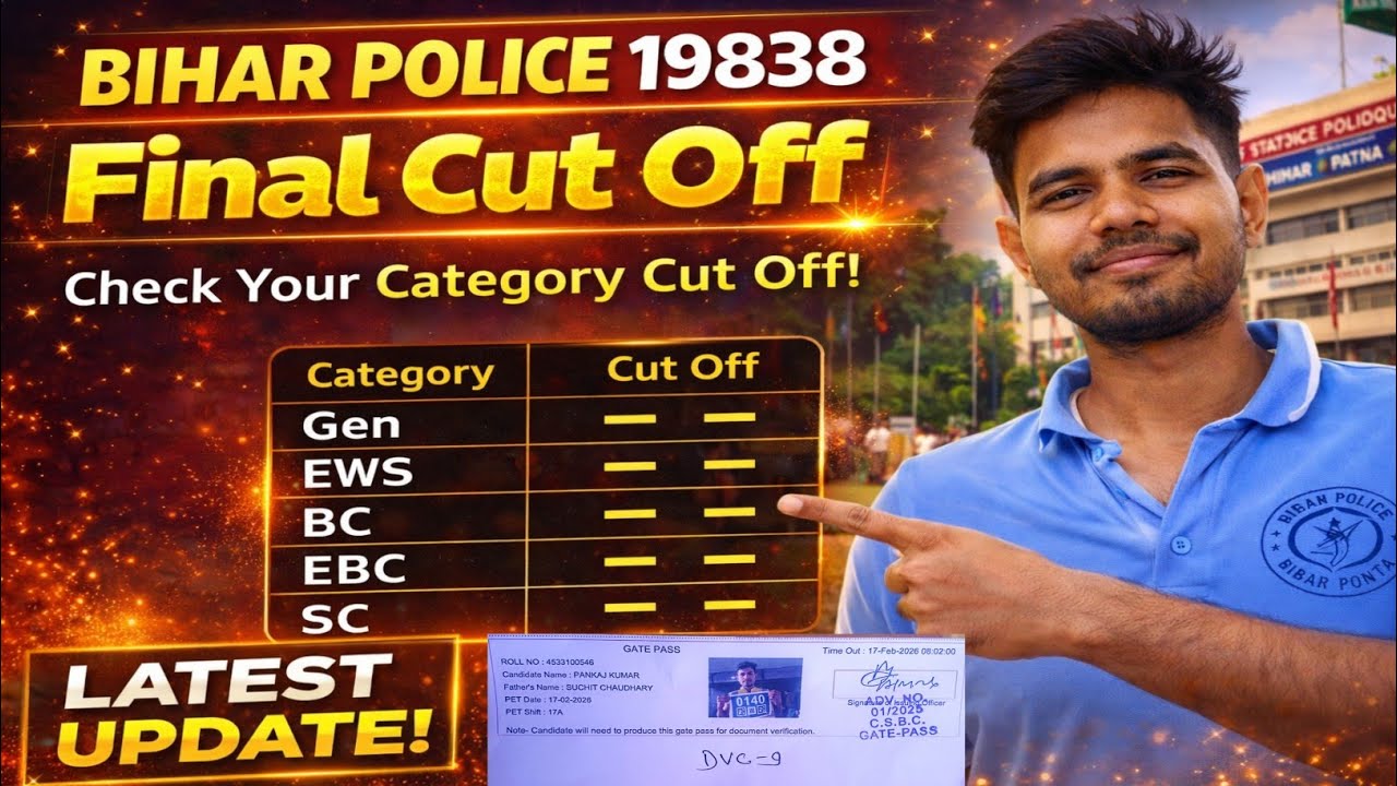 Bihar Police 19838 Final Cut Off 2026☺️| Category Wise Full Analysis | Safe Score।। #biharpolicejobs