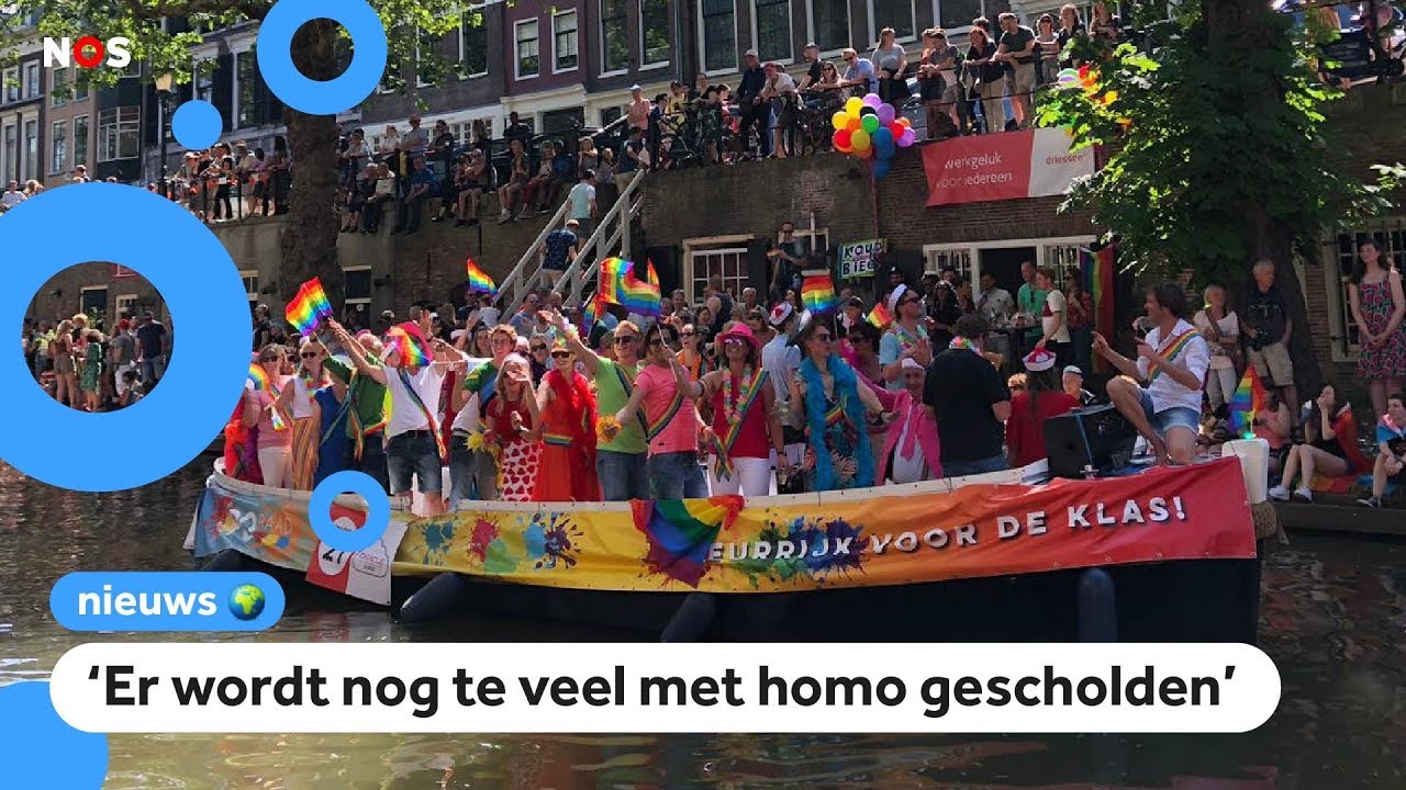 Meesters en juffen bij Canal Pride in Utrecht