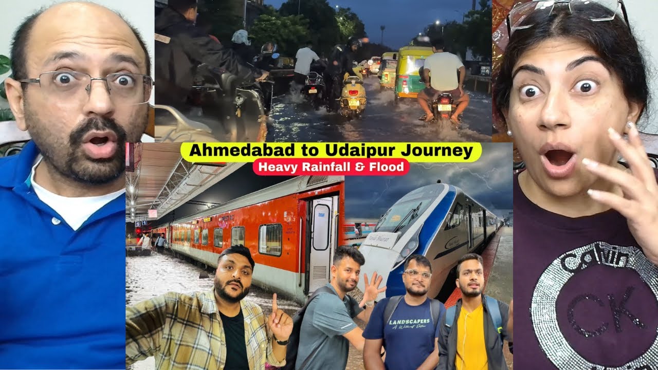 Ahmedabad to Udaipur Train Journey in Heavy Rain & fIood || Ilooded Conditions Everywhere 😨