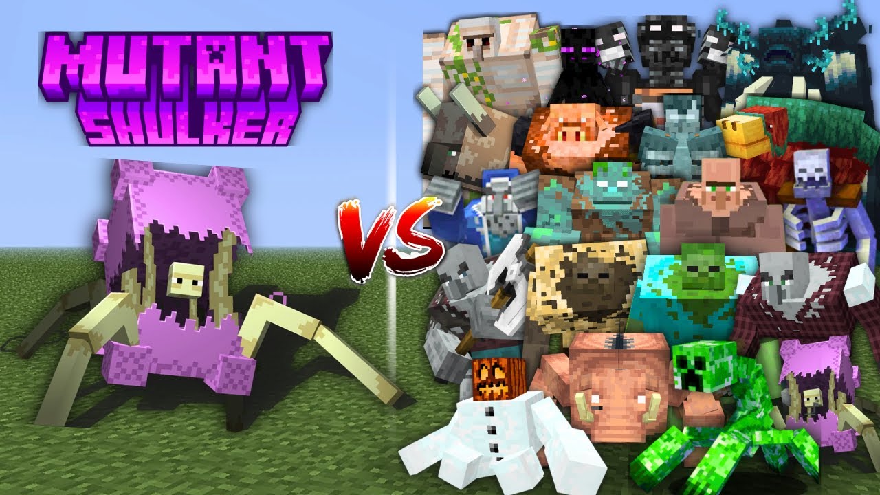 MUTANT SHULKER vs ALL MUTANT MOBS in Minecraft Mob Battle