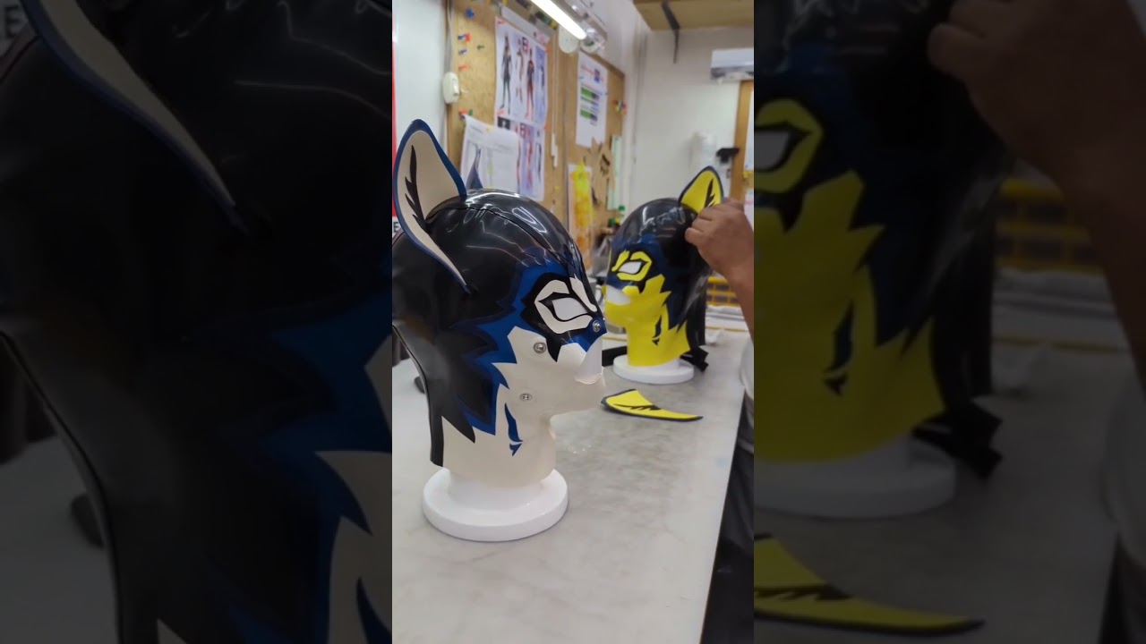 Making of Wolf latex mask 🐺#forfunbangkok #latex #latexmask #wolf