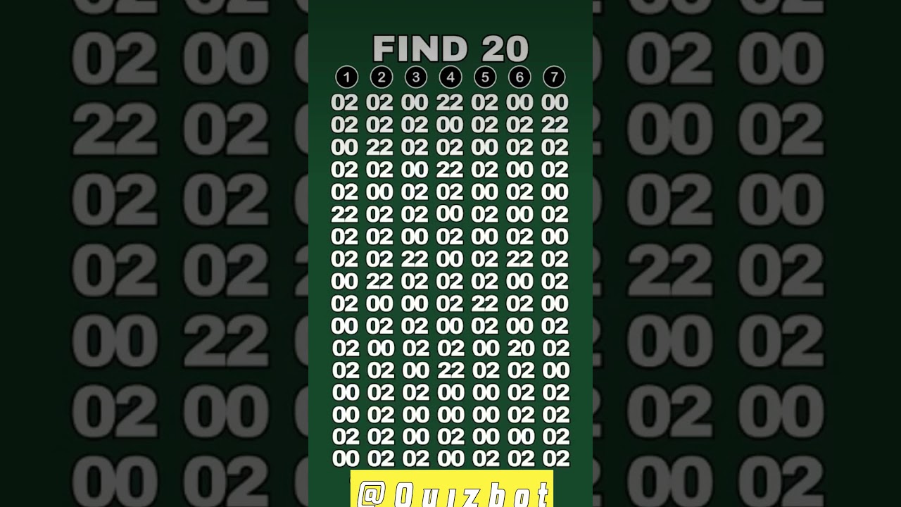 Test Your Observation Skills With This Fast Number Quiz! #shorts