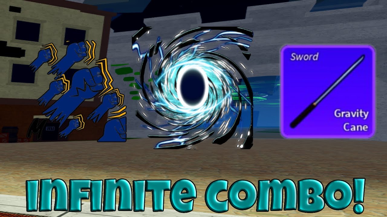Gravity Cane + Godhuman + Portal INFINITE Combo (Blox Fruits)