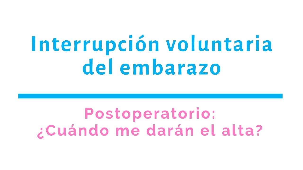 Tiempo de recuperaci&oacute;n tras la interrupci&oacute;n del embarazo