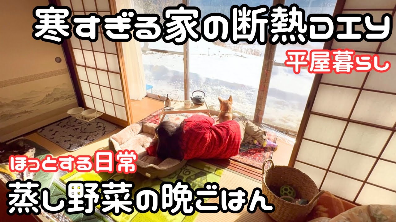 【独身女と保護犬】寒すぎる家をなんとかしたい｜蒸し料理とご機嫌な朝ごはん【田舎暮らし】