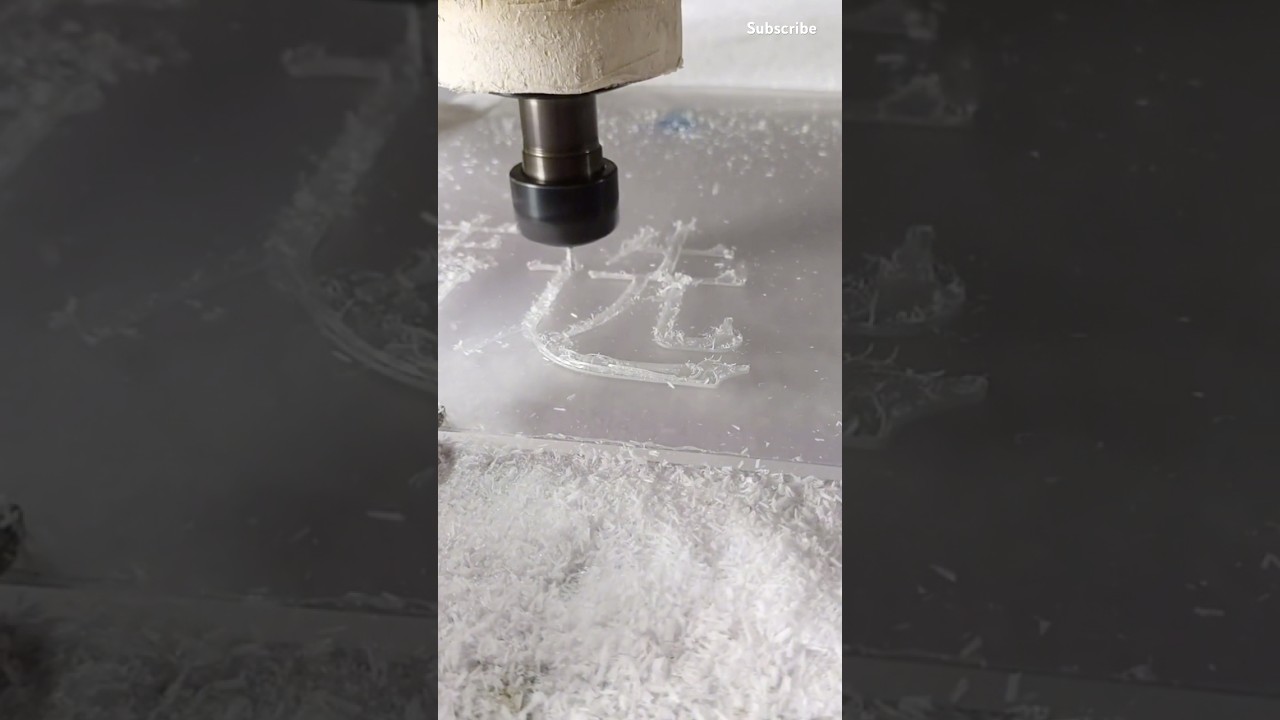 The process of CNC automatic text engraving #machine #technology