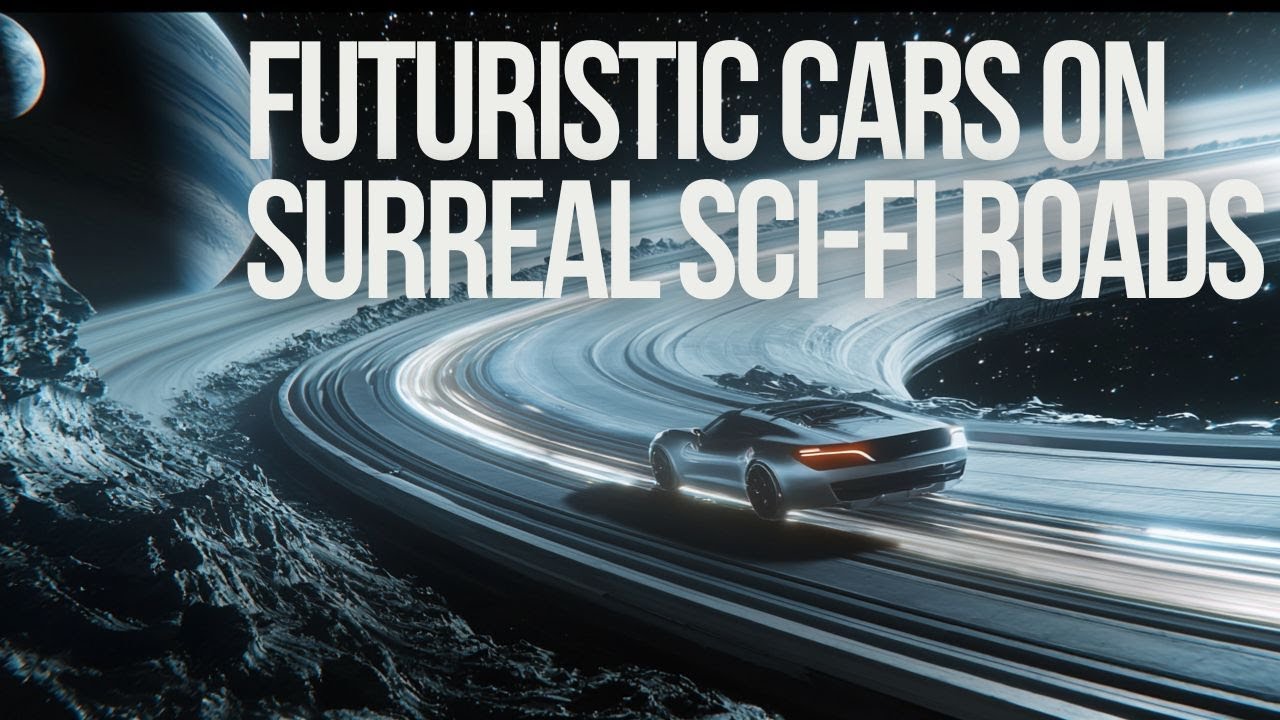 Futuristic Cars on Surreal Sci-Fi Roads | AI-Generated Visual Showcase