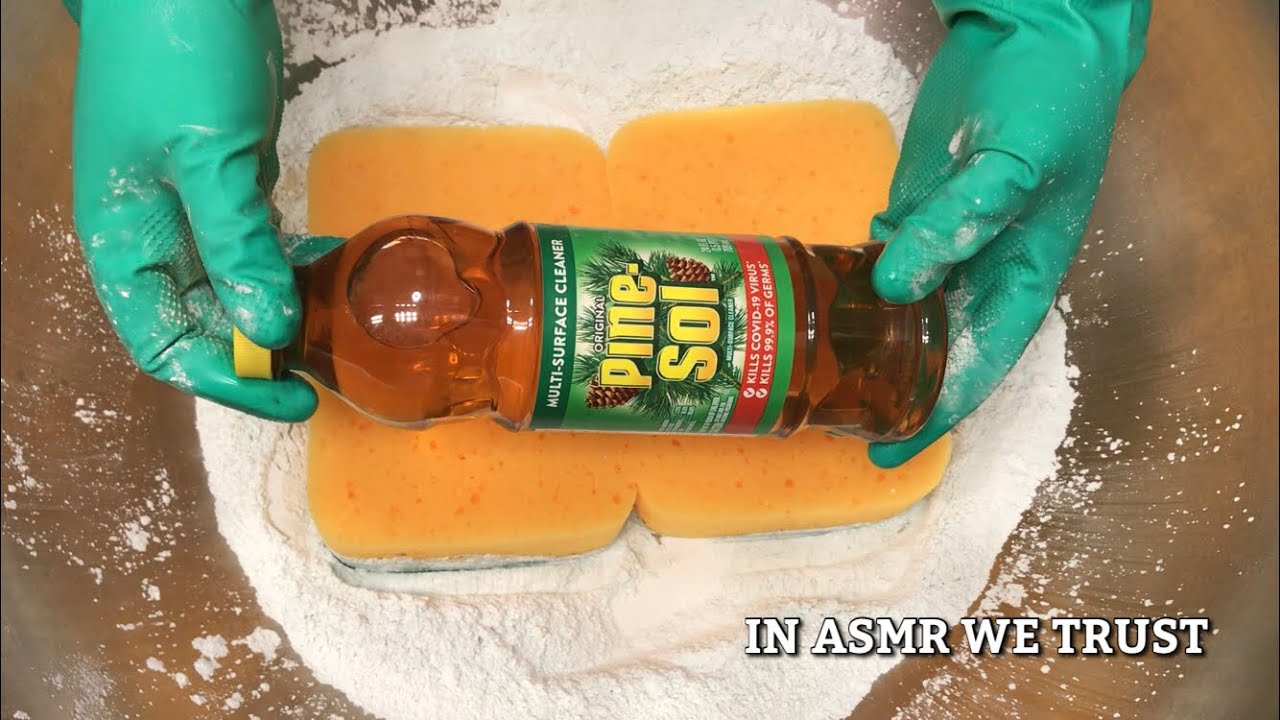 ASMR ✨Ollie Grouts in Pine-Sol Paste (10 min version) | Sponge Squeezing