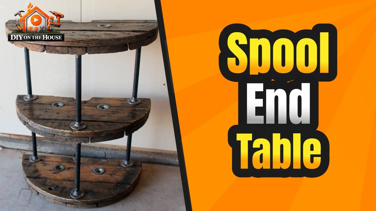 Cable Spool Projects:  Cable Reel End Table - Recycled Furniture Project
