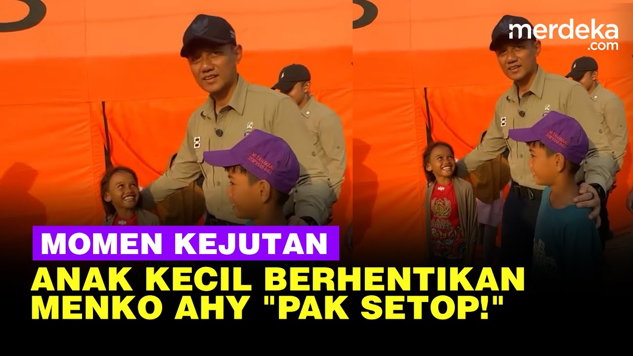 Momen Kejutan Detik-Detik Anak Kecil Berhentikan Menko AHY: Pak Setop!