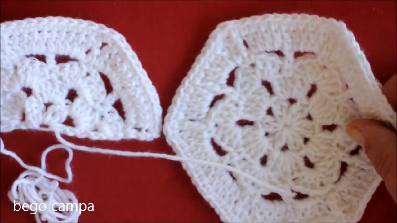 CROCHET: Medio hexágono