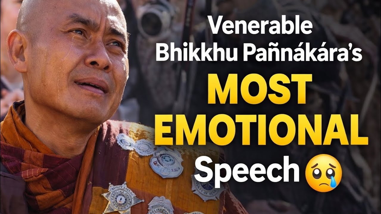 Venerable Bhikkhu Pannakara,s most emotional speech🥹 #walkforpeace #bhikkhupannakara 