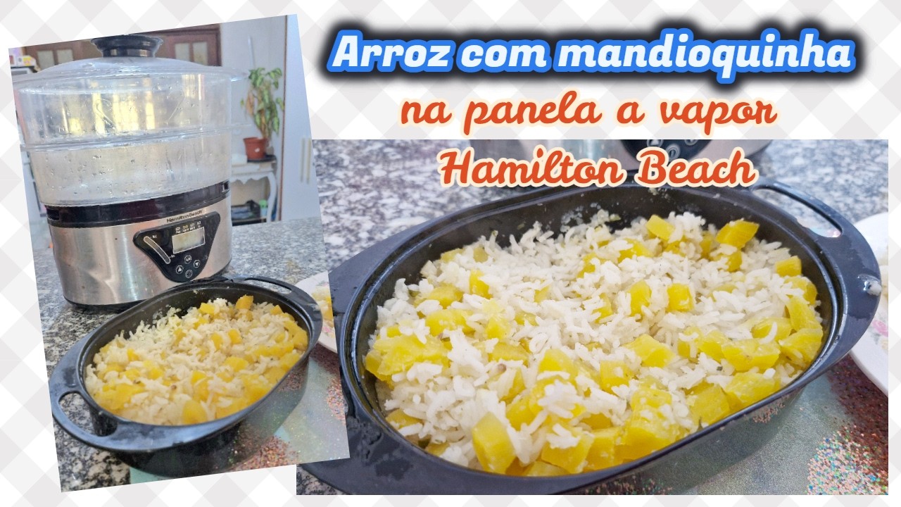 Arroz com mandioquinha na panela a vapor da Hamilton Beach | Aliz de Castro