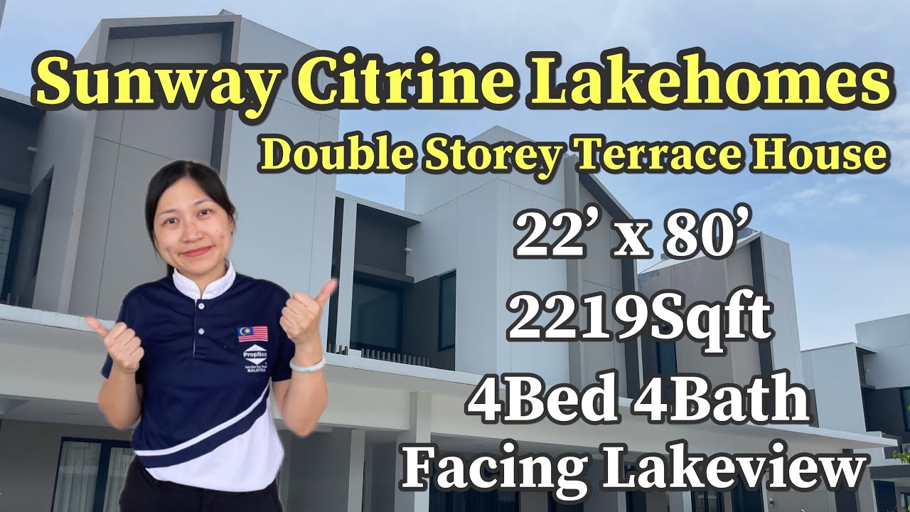 二手单位系列｜Sunway Citrine Lakehomes Double Storey Terrace House ｜22x80’